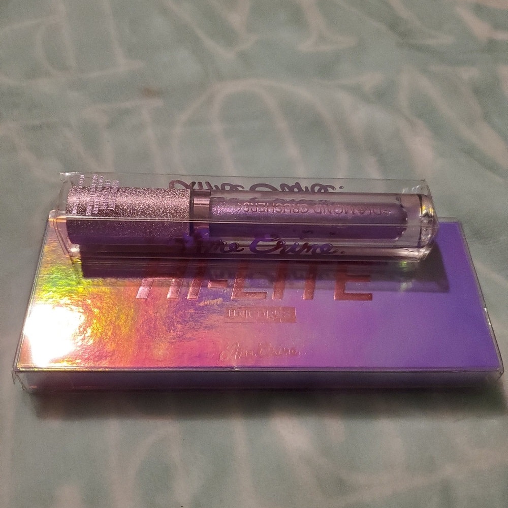 Lime crime highlighter and lip gloss